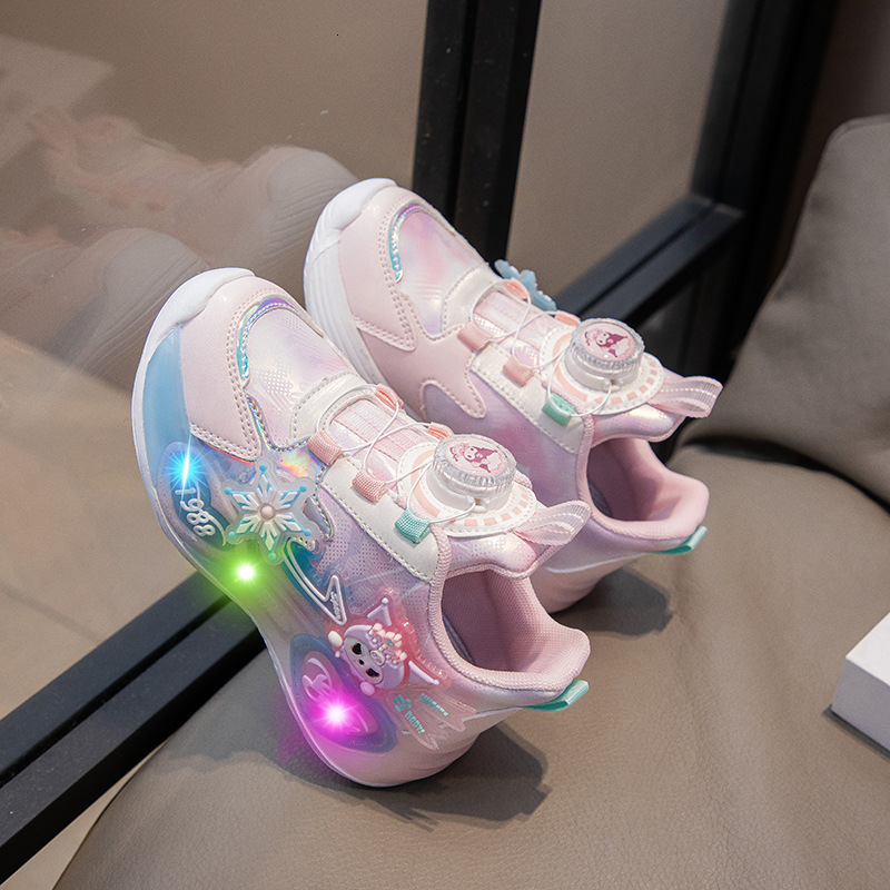 Winter luminous shoes, children's shoes, leather shoes with lights, fashionable and trendy shoes, soft soled non slip shoes, casual children'