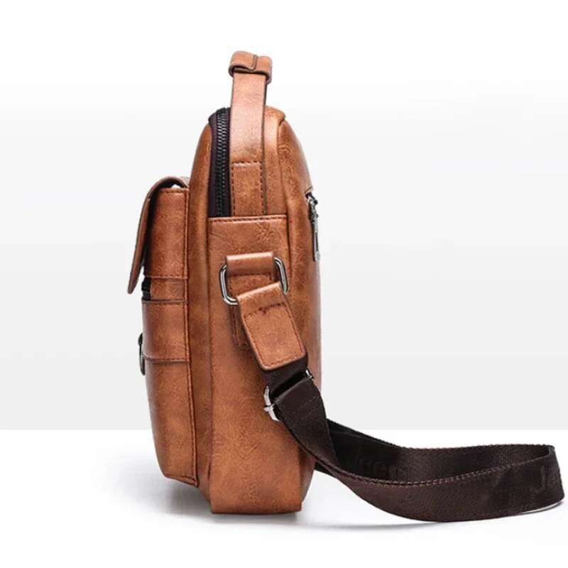 New Crossbody Shoulder Bags Vintage Men Handbags Large Capacity PU Leather For Man Tote Bag