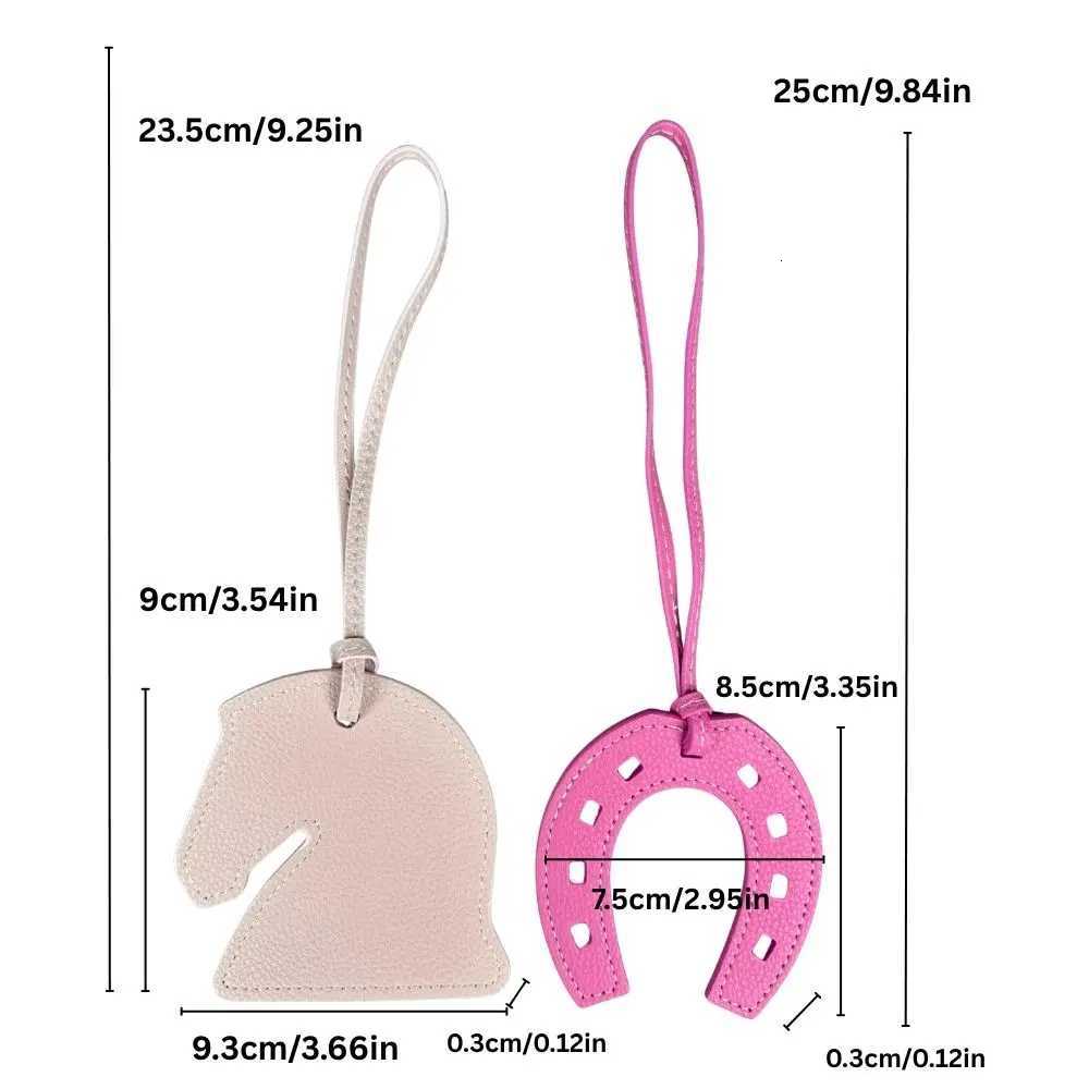 Handmade Leather Horse Head Horseshoe Charms Set-Premium Thick Leather-Mix Match Colors-PU Leather-Ideal Bag Accessory Z251120