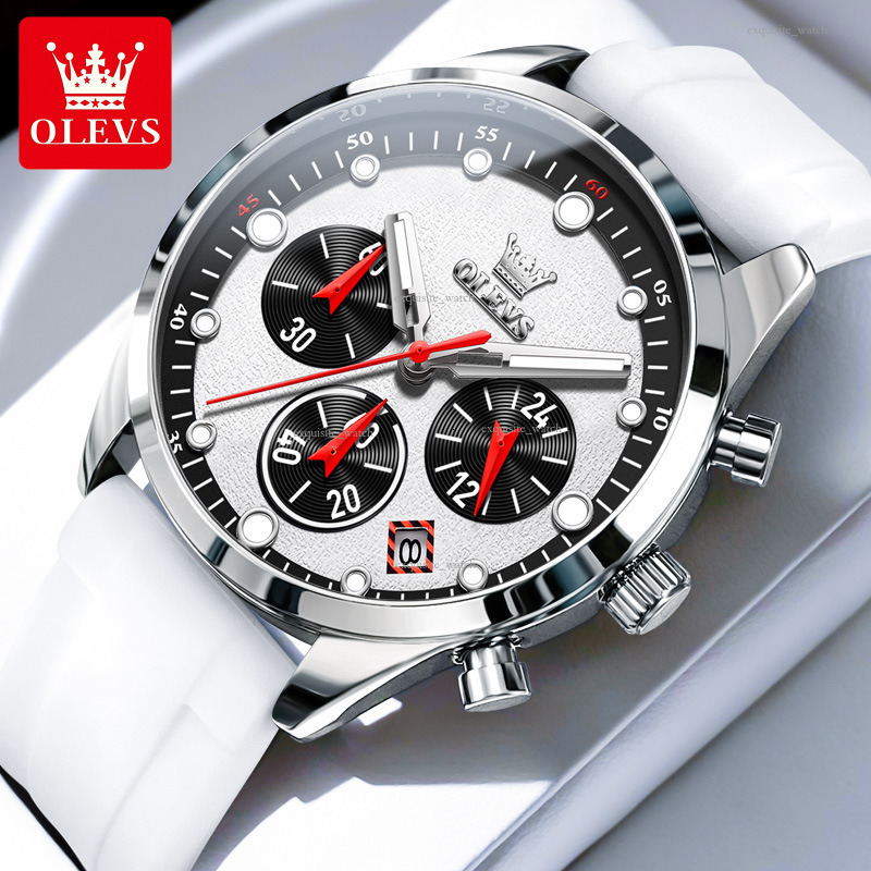 OLEVS Brand Designer Men's Brand Watches Wholesale Three-eye Six-hand Quartz Watches Luxury Watches Free Delivery Wholesale