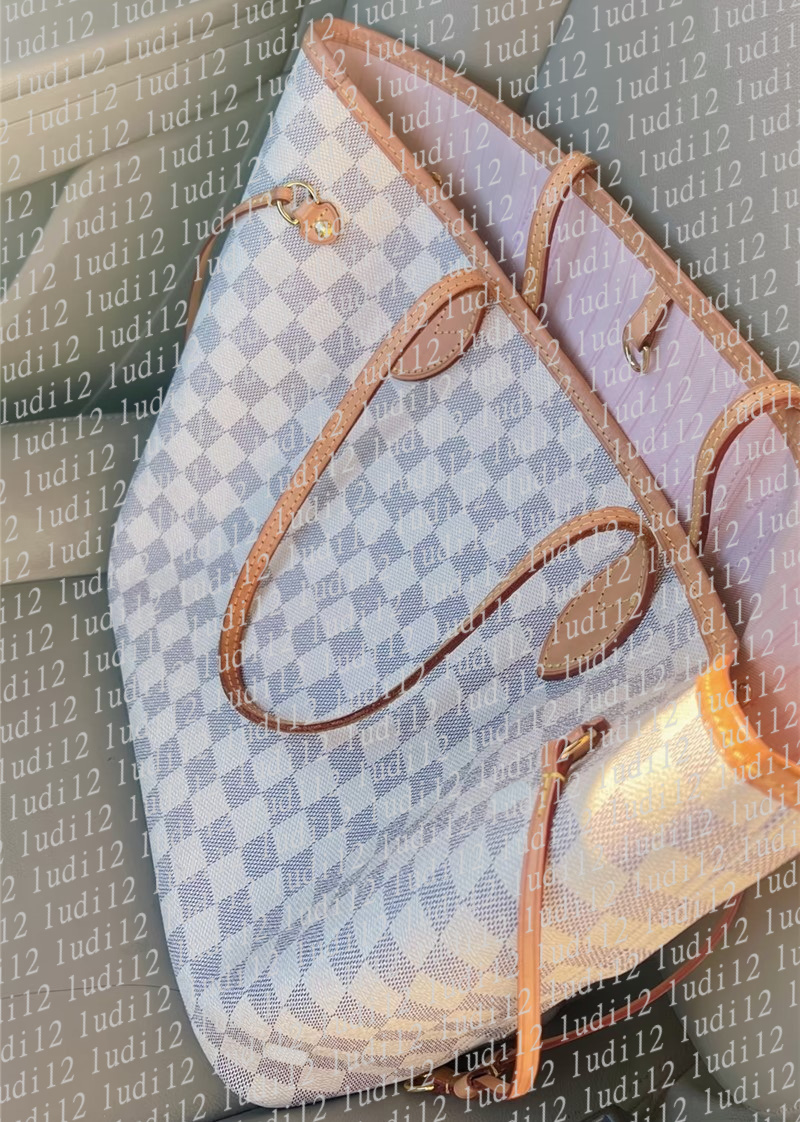 High quality naverfulls bag Womens crossbody shoulder bag designer handbag high capacity Classic Flower Checked Bag leather shopping bag tote 2PCs with Coin Purse