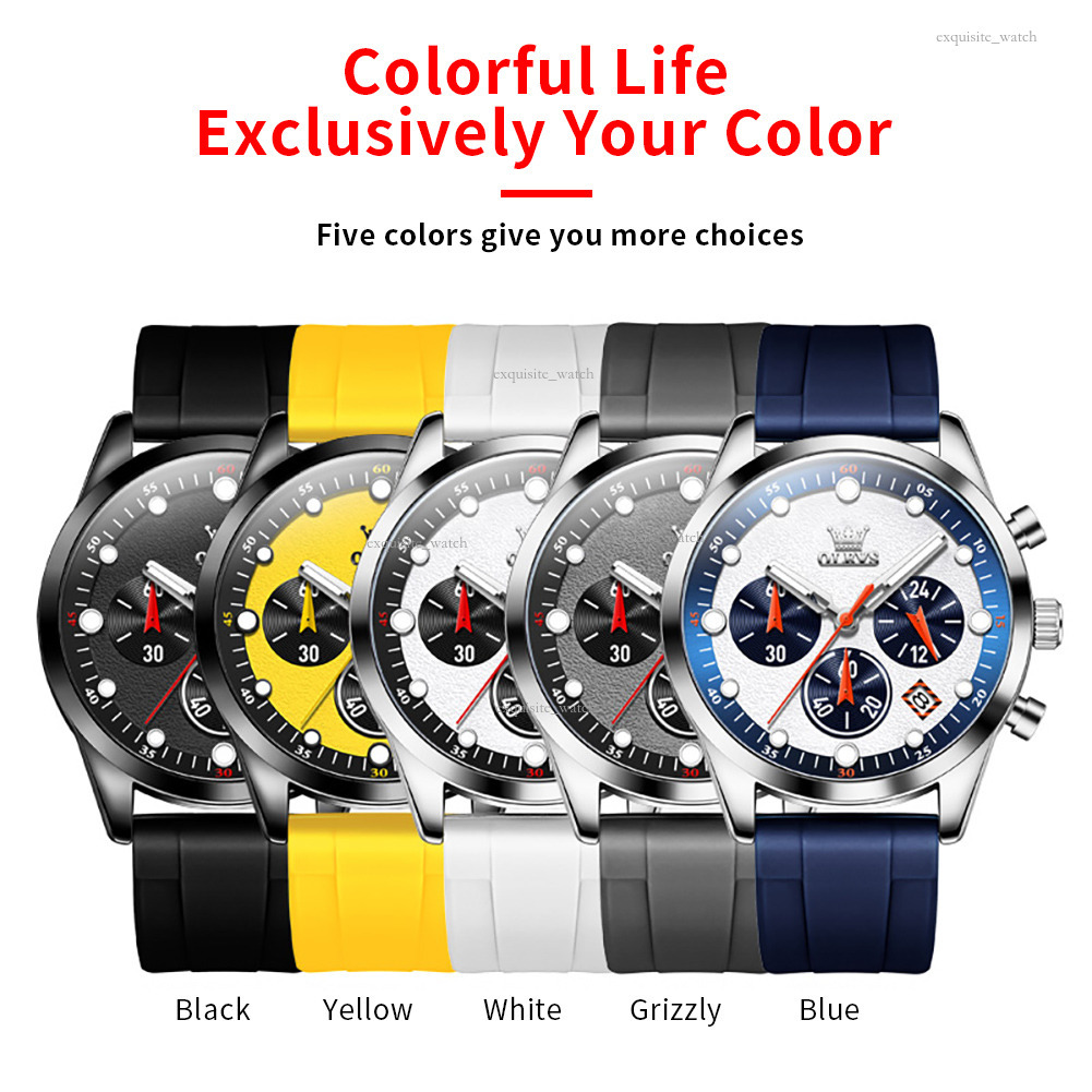 OLEVS Brand Designer Men's Brand Watches Wholesale Three-eye Six-hand Quartz Watches Luxury Watches Free Delivery Wholesale