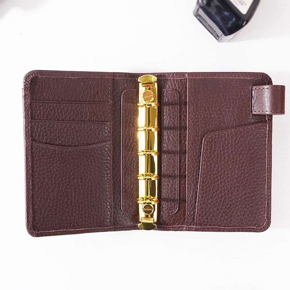 A7 Brown Leather Notebooks Kawaii Portable Pocket Books With Thickened 40 Blank Inner Page Hand Ledgers School Students' Dairy