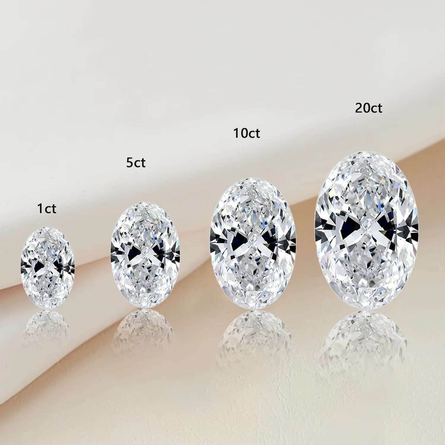 4Carat D VS1 Oval Cut CVD Synthetic Diamond Loose Lab Grown Diamonds With IGI Certificate Engagement Ring