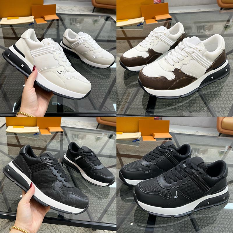 Classic Men Running Away Sneaker Brand Designer Trainers Shoes Thick Rubber Outsole Breathable Mesh Upper Outdoor Running Shoes Travel Mens Sports Shoes
