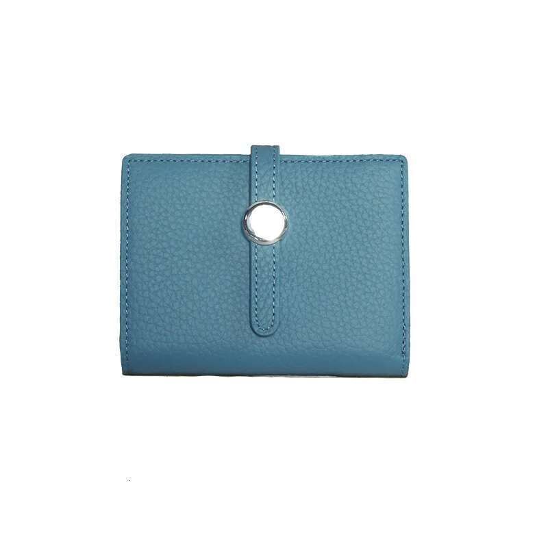 100% Cow Genuine Leather Womens Wallets And Fashion Small Money Bag Design Coin Purses Simple Wallet Card Holder