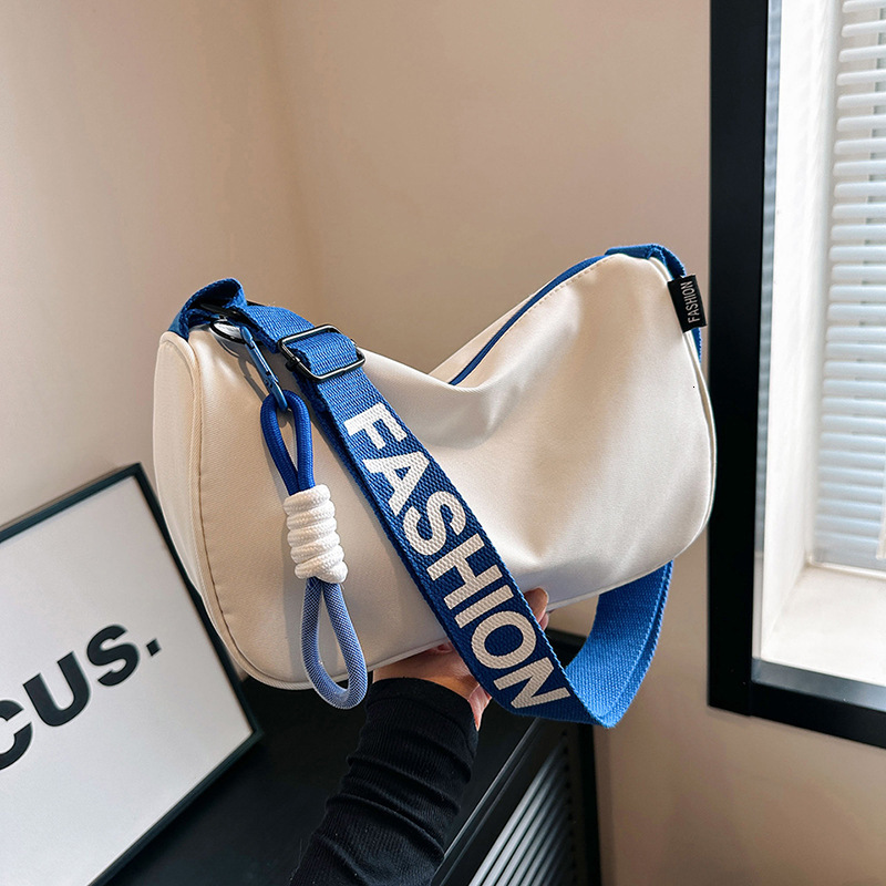 New Minimalist Series Designer Casual Large Capacity Nylon Canvas 2025 Free Shipping Fashion Shoulder Bag Multifunctional Broadband Crossbody Bag Fitn