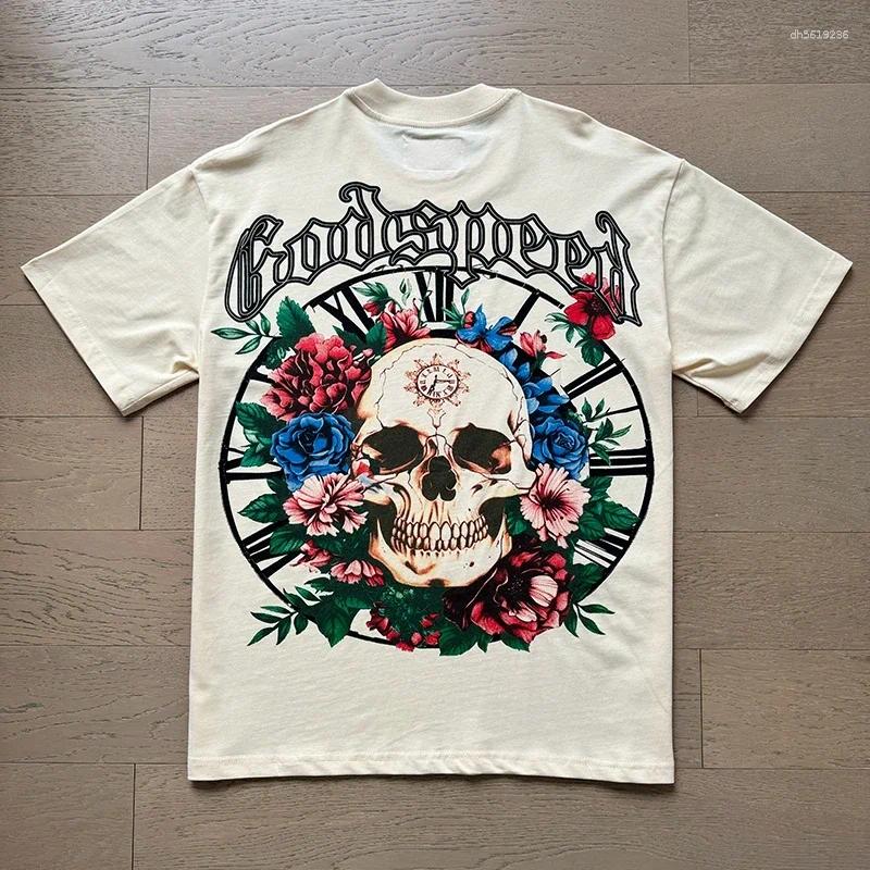 Men's T Shirts Godspeed VLBE Retro Skull Rider Fitness Street City Casual Plus Size Loose Short Sleeve T-shirt Girl 3D Couple