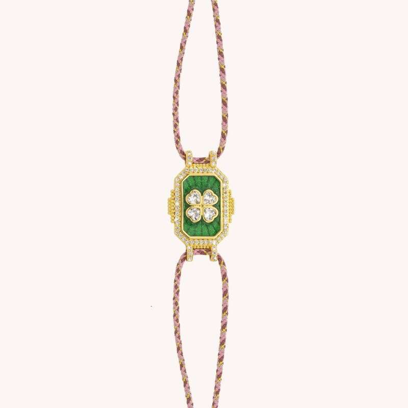 Designer necklace for women Retro niche European and American new Tarot card four leaf clover Bohemian style inlaid zircon bracelet constellation fort