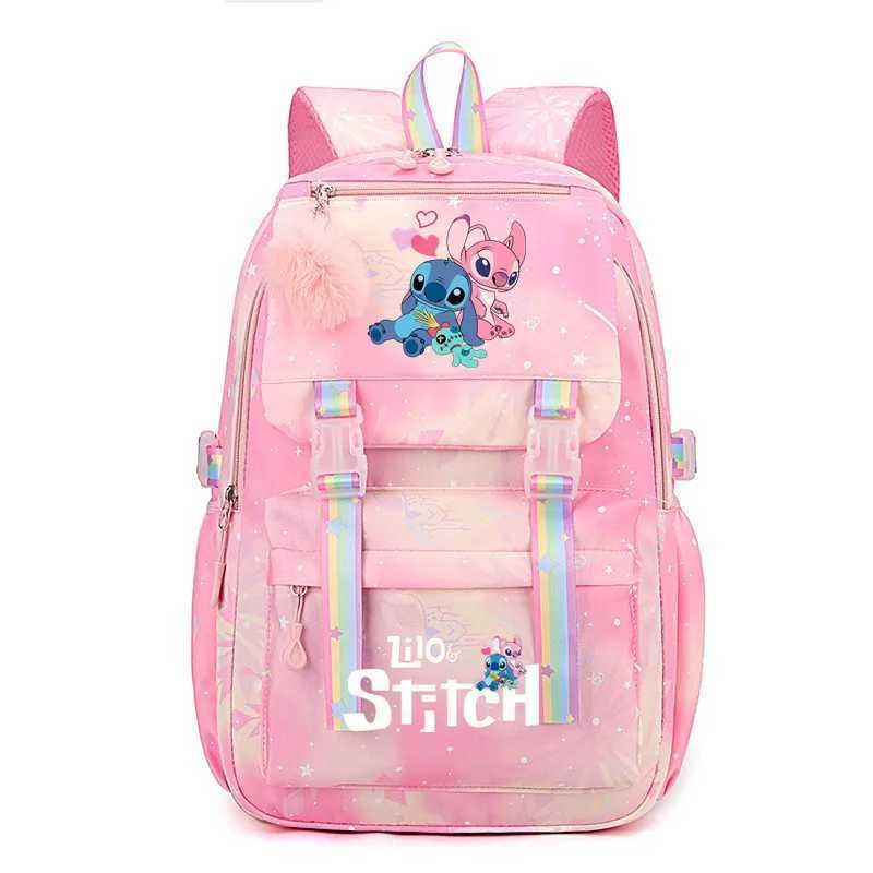 Disney Lilo Stitch Backpack for Girl Boy Student Teenager Children Rucksack Women Cute Casual School Bags Kids Birthday GiftsXJ250422