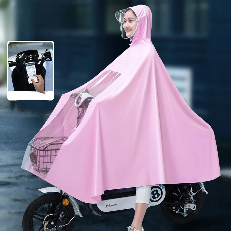 Motorcycle Riding Raincoat Waterproof Full-body Raincoat for Men and Women Increased Thickened Adult Poncho Raincoat 250421