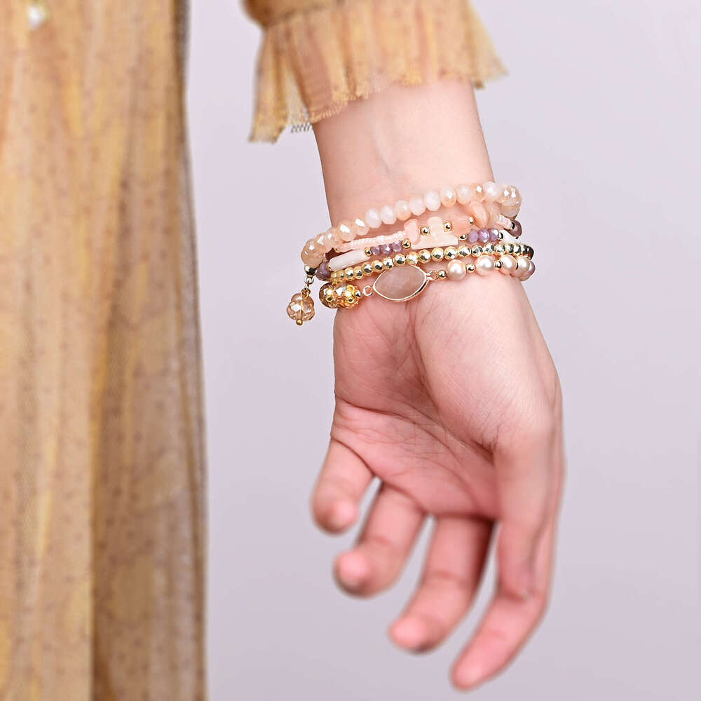 New Sunstone Pearl Elastic Rope Watch with Bohemian Apple/Samsung/Phoebe Strap