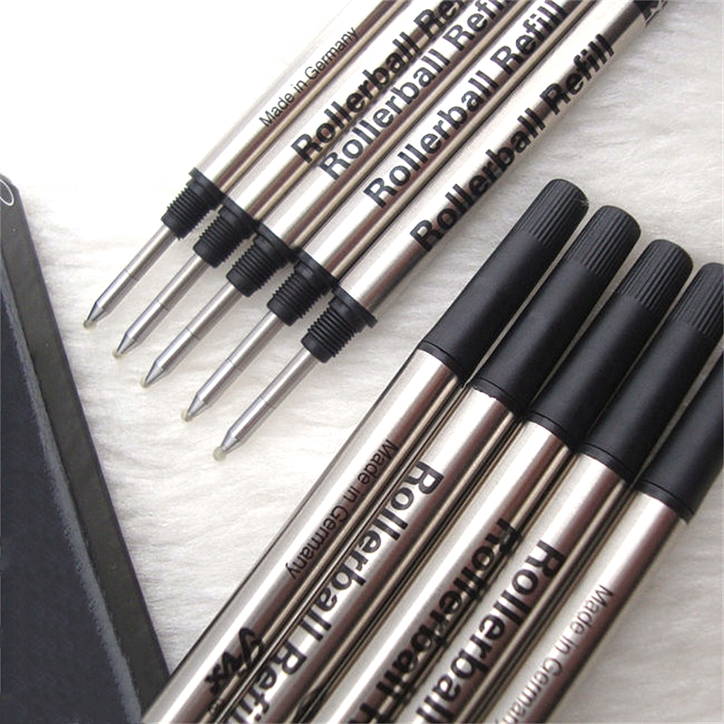 10pcs High Quality Monte Rollerball Pen Refill Black & Blue Gel Pens Refills 710 Screw School Office Writing Smooth Ink Accessories