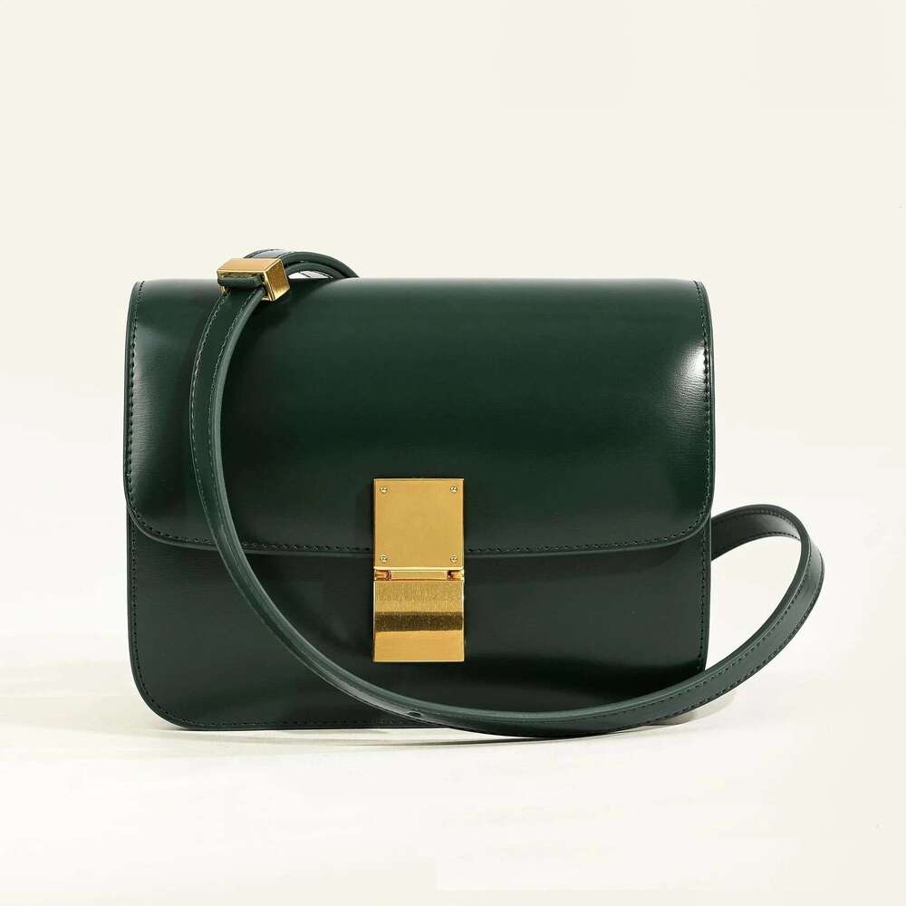 VIELINE Women's Retro Box Classic Small Square Shoulder Bag Messenger Female Real Leather Flap Handbag