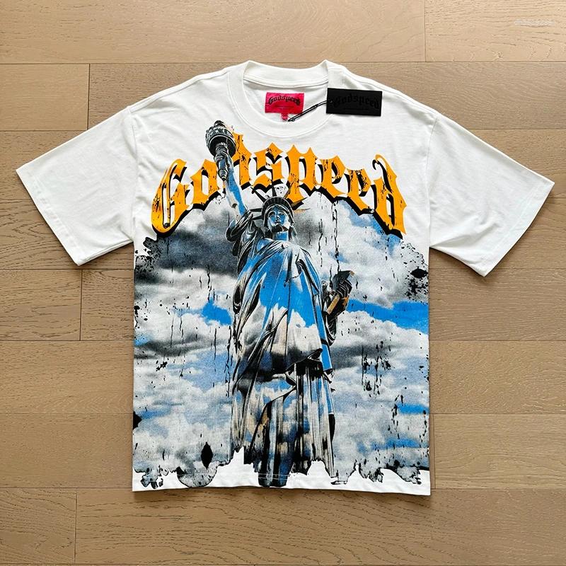 Men's T Shirts Godspeed VLBE Retro Skull Rider Fitness Street City Casual Plus Size Loose Short Sleeve T-shirt Girl 3D Couple