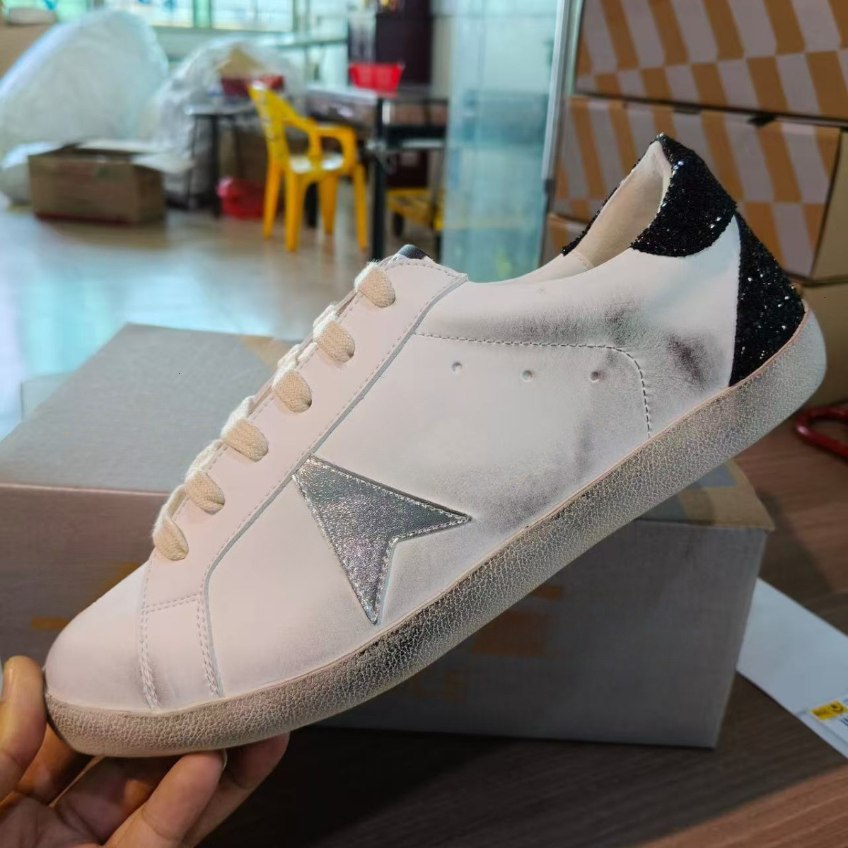 Christmas Gift Luxury Shoes Retro Dirty Shoes Women's Light Luxury Couple Shoes Shining Fashion Casual Shoes Trendy New Designer Shoes