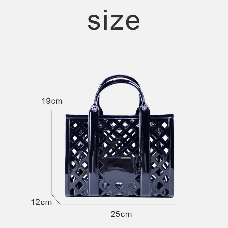 Fashion Box Jelly Bags For Women Designer Handbags Purses 2025 New In PVC Letters Hollow Top Handle Small Candy Shoulder Designer's bag