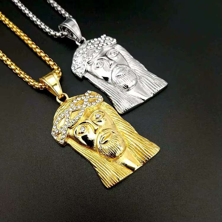 Linyin Custom Wholesale 925 Sterling Silver Jewelry Hip Hop Jesus Moissanite Pendant Necklace Stylish and Trendy