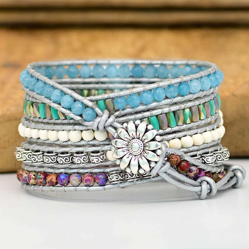 Popular Accessories Beads Handmade Weaving Watch Bohemian Style Natural Stone Apple Strap