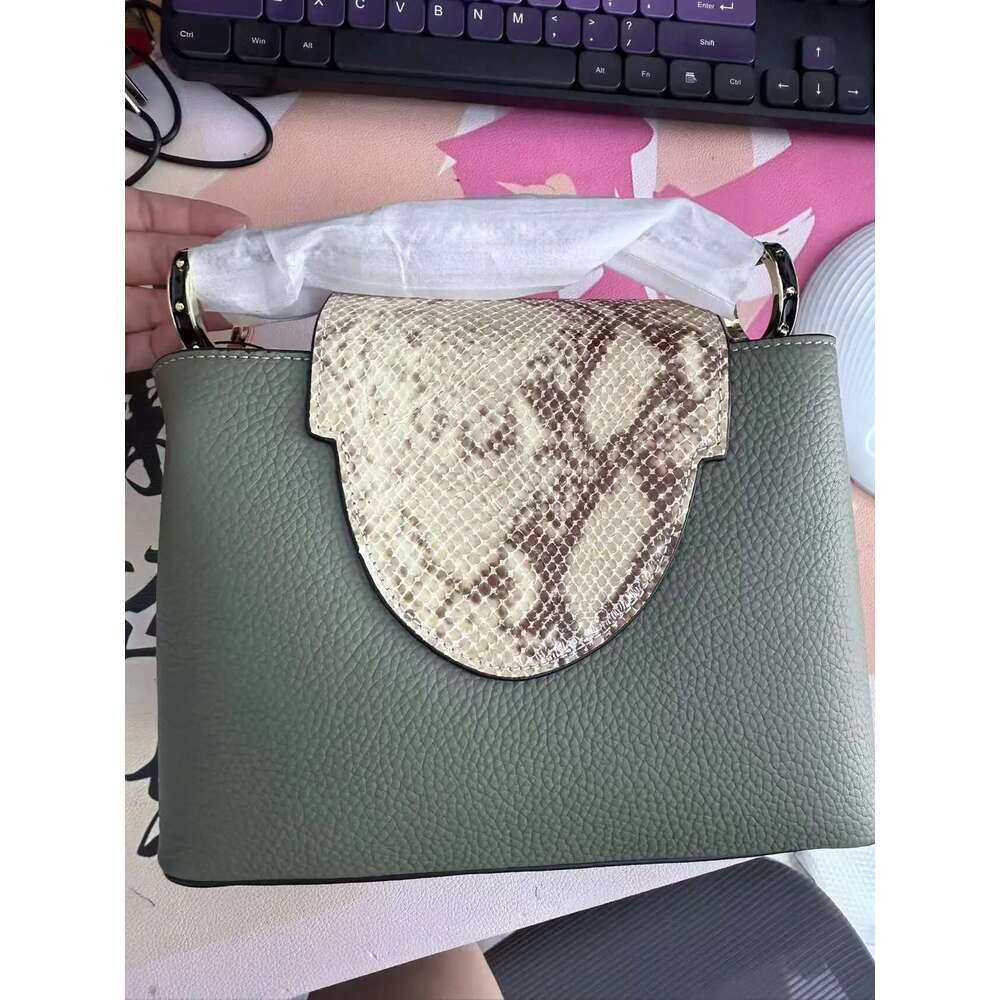 New 2025 Leather Fashion Women's Tote Top Layer Cowhide Single Shoulder Crossbody Home Bag