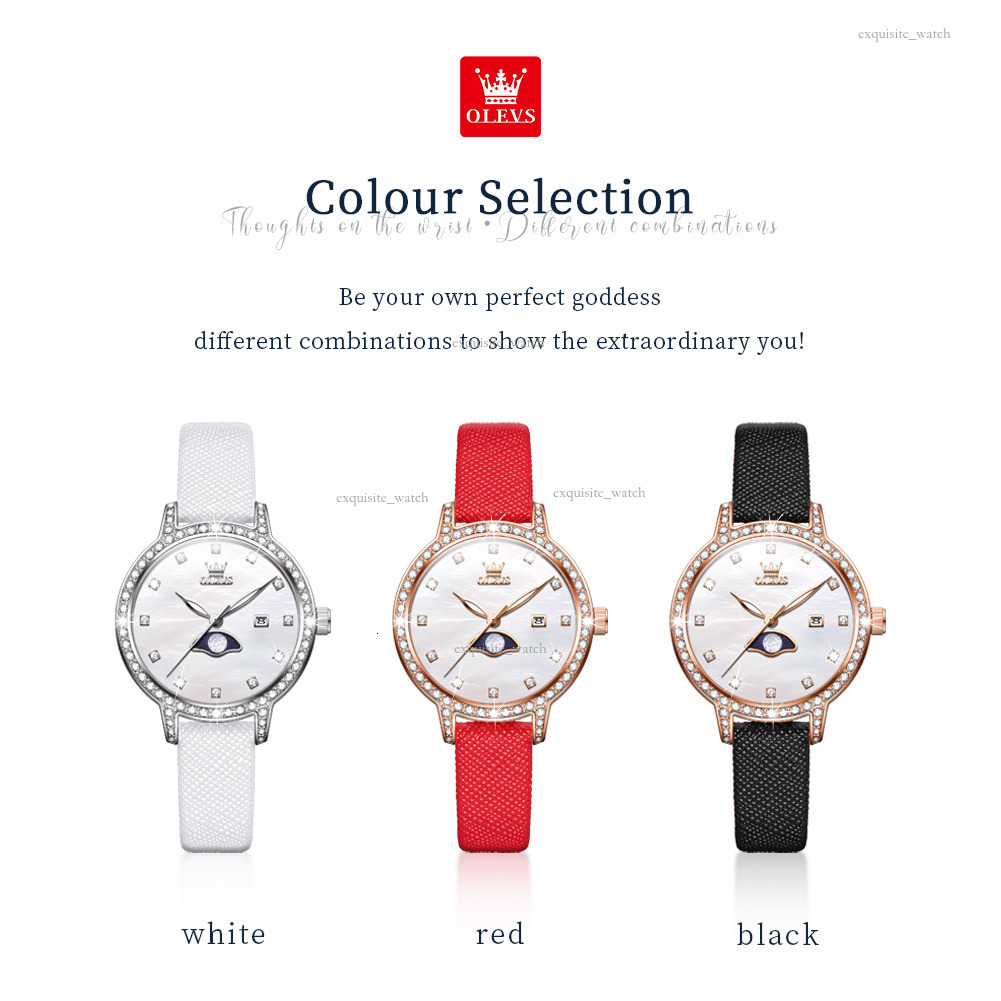 OLEVS Brand Designer And Manufacturer All-in-one Quartz Diamond-encrusted Calendar Quartz Women's Luxury Watch Free Delivery And Wholesale