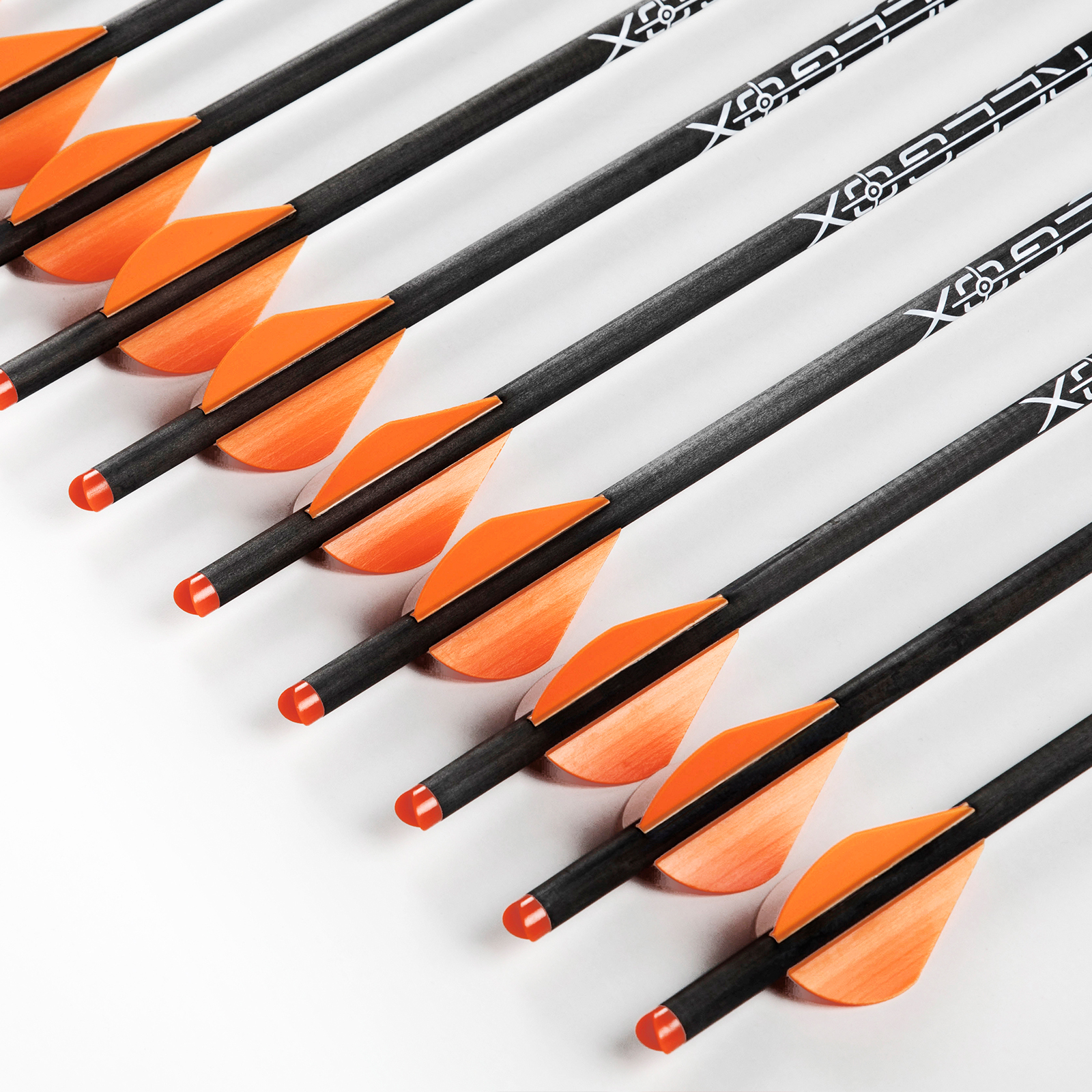 Crossbow Arrows 20 inch Crossbow Bolts Hunting Carbon Arrows for Crossbow Half-Moon Nocks Archery Practice Training Arrows(Pack of 12)