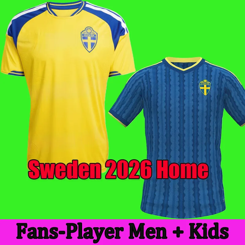 2026 World Cup Sweden soccer Men National Football Team 26 27 Home and Away Goalkeeper Training Kits Fan Players Football Jerseys MenFootball Shirts National Team