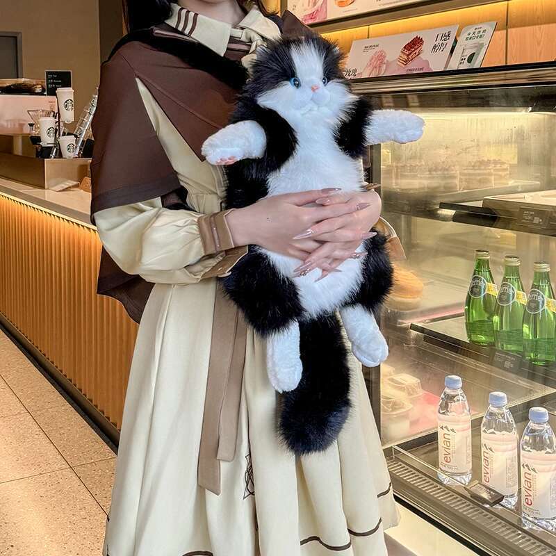 Handmade Plush Kitten Backpack Stuffed Animal Cow Cat Fashion For Women Kids Anniversary Birthday Lolita Backpacks Gift