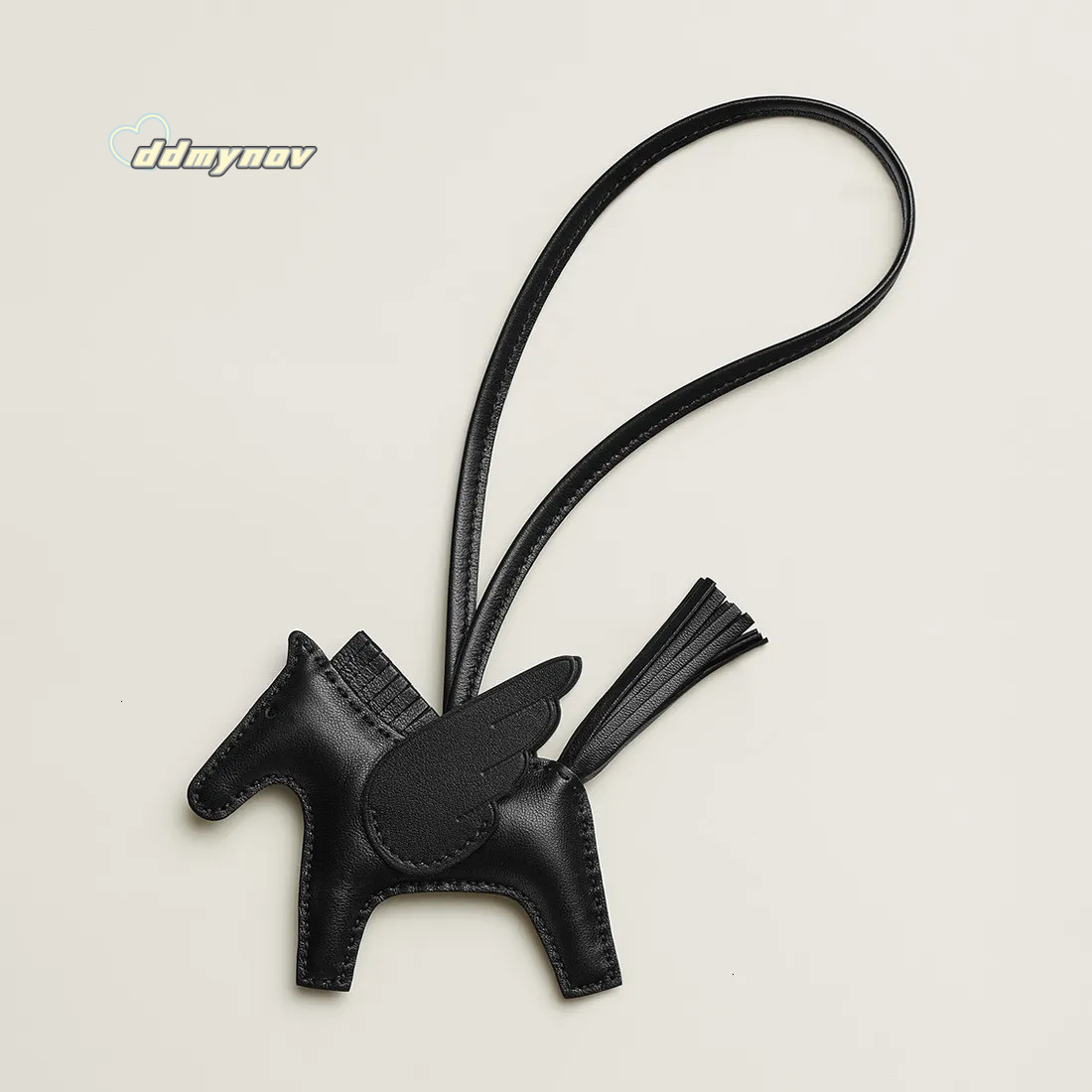 Handmade Little Pegasus Bag Charm Sheepskin Hand-sewn High-end Rodeo Pony Pendant Keychain Car Hanging Decoration ddmynov
