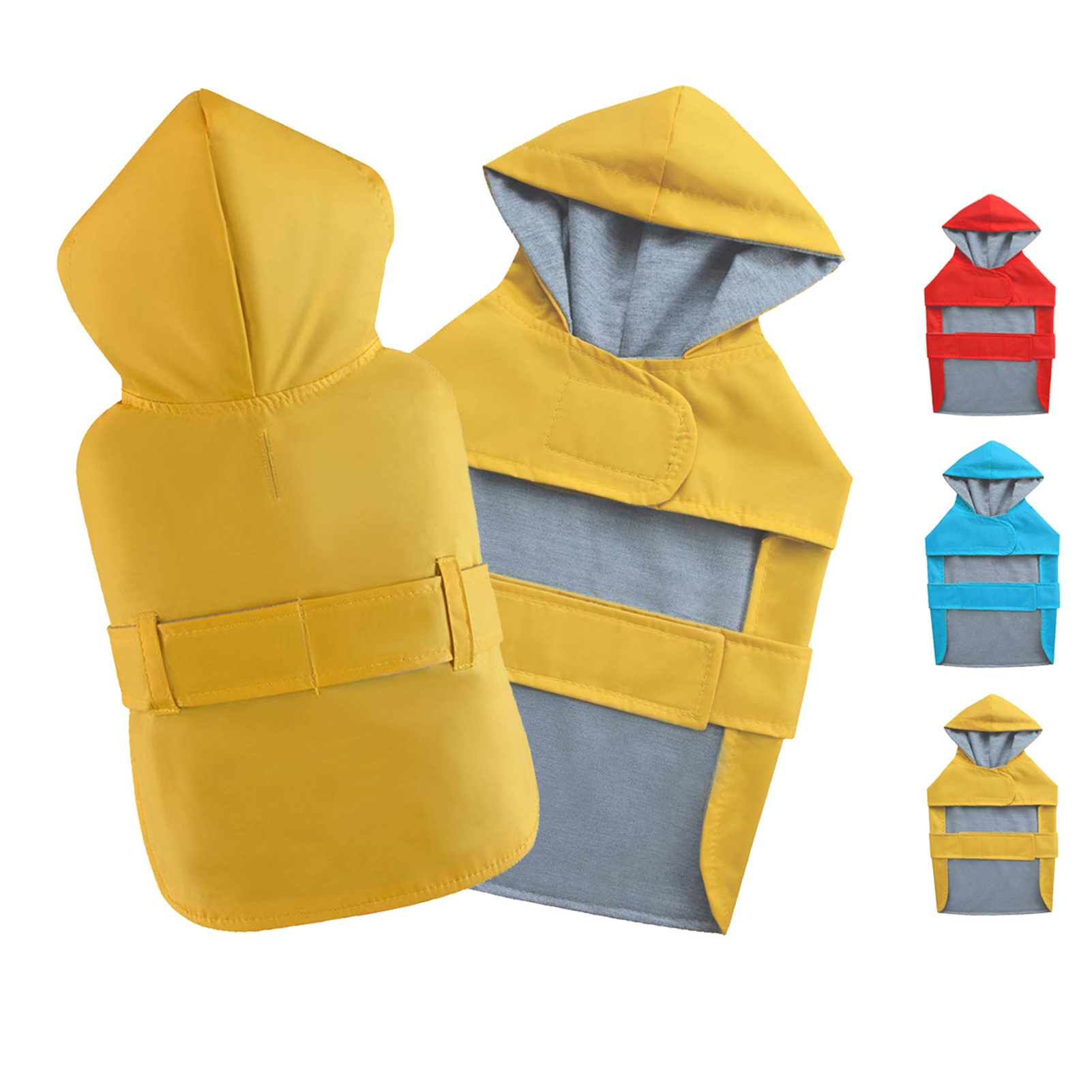 Doggy Clothes Waterproof Dog Coat Dog Raincoats Rain Jacket Poncho for Puppy Small Medium Dogs Pet Coat Slicker Breatheable Hooded Breathable Harness 
