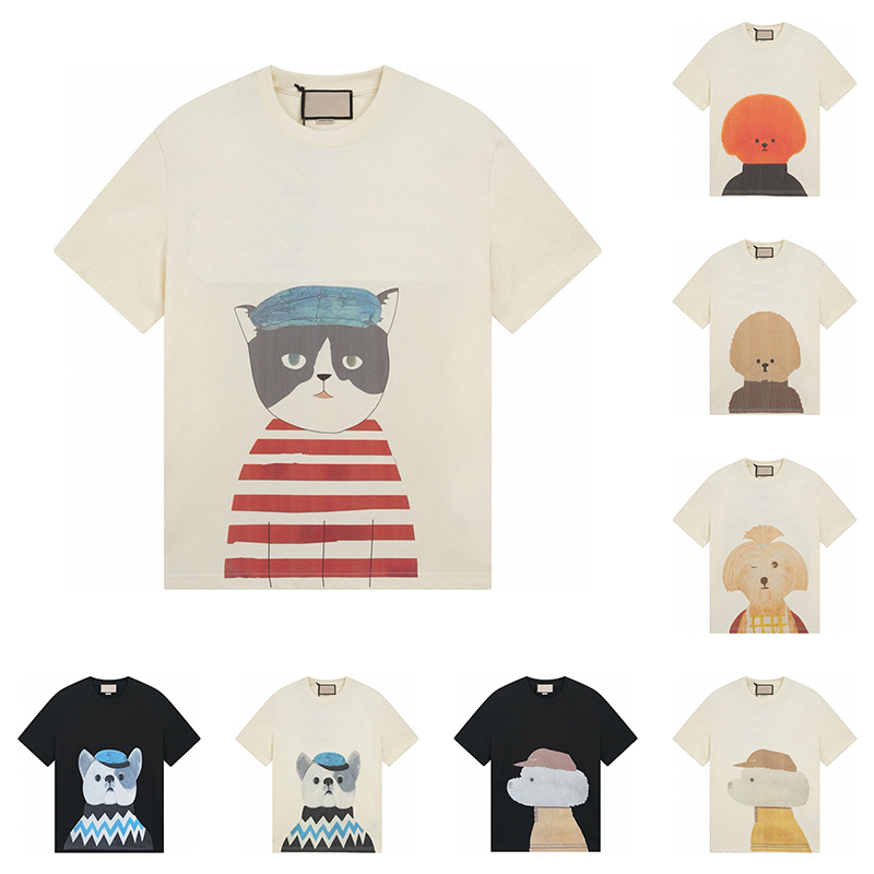 Top Designers T Shirts Tees Mens Womens Fashion Round Neck Short Sleeved Shirt Summer Street Casual Breathable T-shirt Black Beige