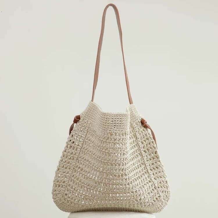 Ins Style Resort Beach Bag Four Yuan Capacity Rope Woven Hollow Tote Beach Vacation Large Bag Single Shoulder Crossbody Bag KQ