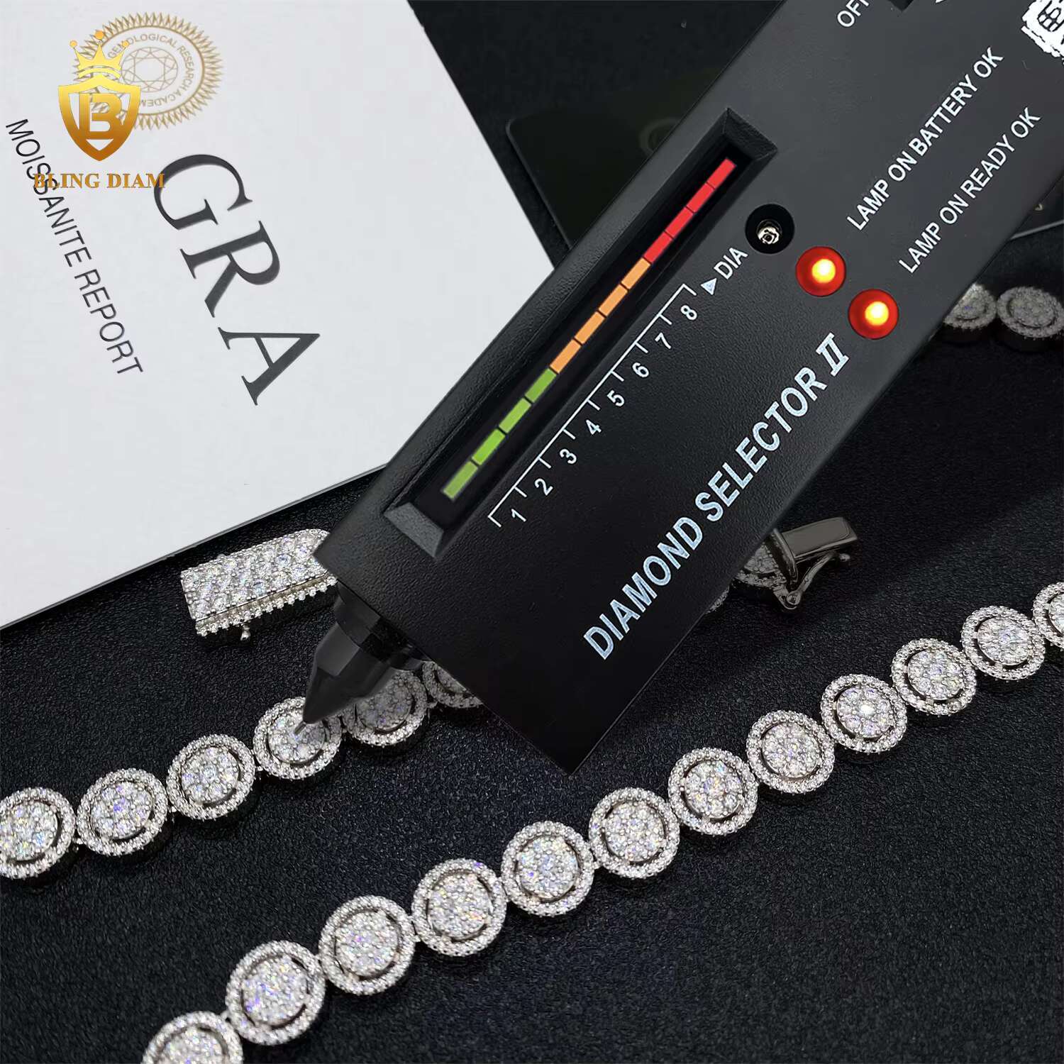 Pass Diamond Tester GRA Certificate Hip Hop 925 Sterling Silver Tennis Necklace Bracelet VVS Moissanite Tennis Chain for Women