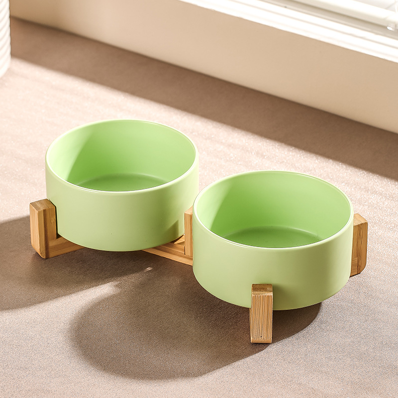 Crafted Ceramic Transformational Pet Feeding Bowls with Non-Slip Design