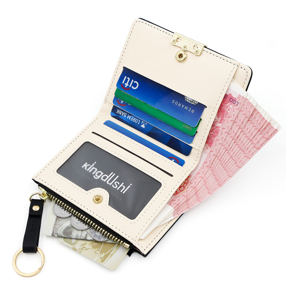 Designer Wallet New Korean Fashion Women S Short Wallet Zipper Zero Wallet Coin Multi Slot Card Document Bag Money Clip Luxury Wallet Key Pouch