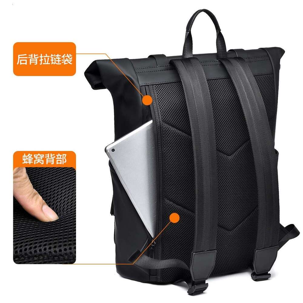 Backpack, men's 16 inch laptop bag, expandable large capacity business travel backpack, high-end feel