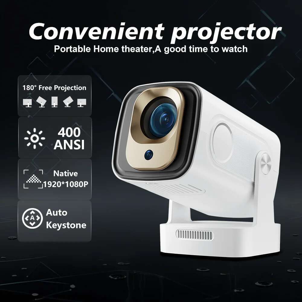 4K Native 1080P Android11 400ANSI HY260PRO Wifi6 Home Cinema Office Smart Portable Projector Auto Focus