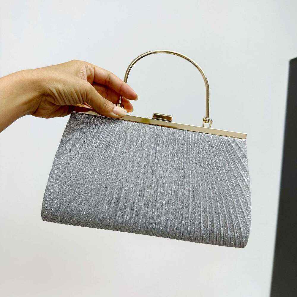 New Folded Shiny Evening Handbag, Mobile Phone Women's Banquet Qipao Dress Bag, KTV Princess Bag