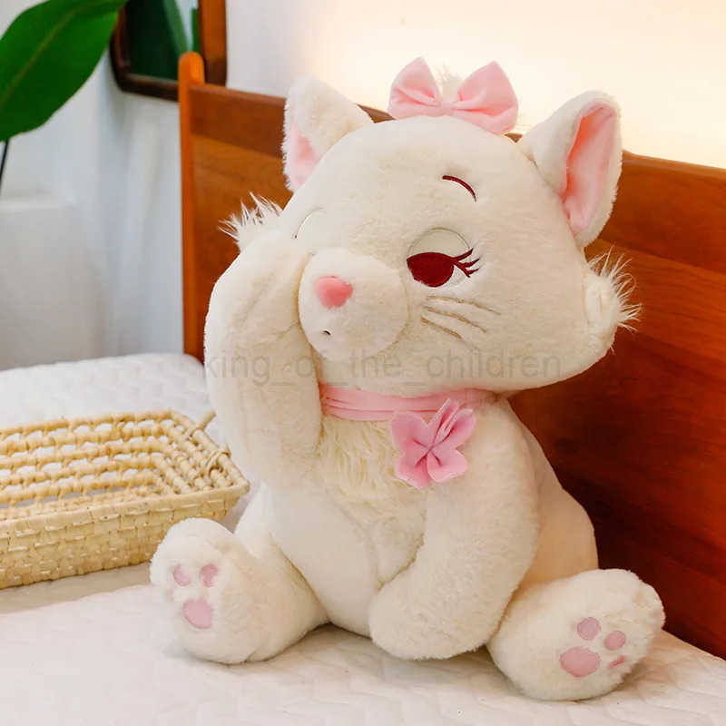 Disney Mary Cat Plush Doll Cherry Blossom Decorative Plush Doll Kawaii Mary Cat Girl Sleeping Plush Doll Birthday Gift Cute Girl Heart W20250423
