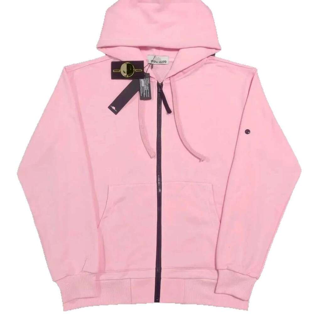 Cross-Border designer clothing Stone Embroidered Compass Sleeve Zipper Sweatshirt Unisex Solid Men's hoodie Color Casual Sports Hoodie Jacket