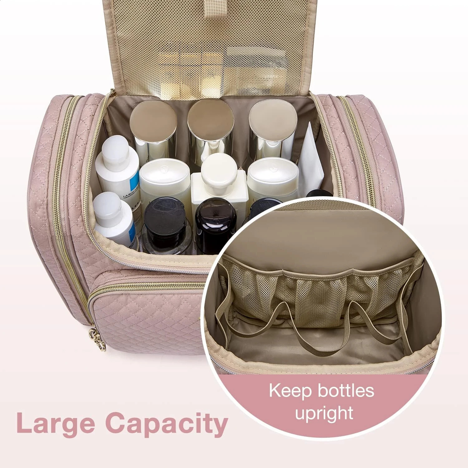 Travel Toiletry Bag for Women Hanging Toiletry Bag Large Capacity Cosmetic Makeup Bag Essentials Travel Organizer 250422