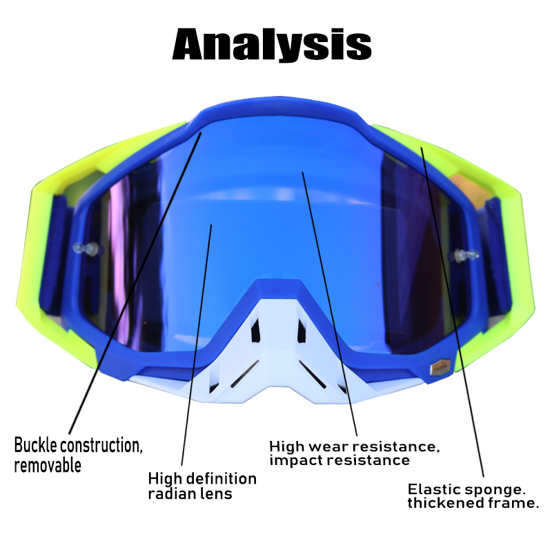 TWO-X Motorcycle Glasses Goggles Helmet MX Moto Dirt Bike ATV Ski Outdoor Sports Glass Scooter Goggles Mask
