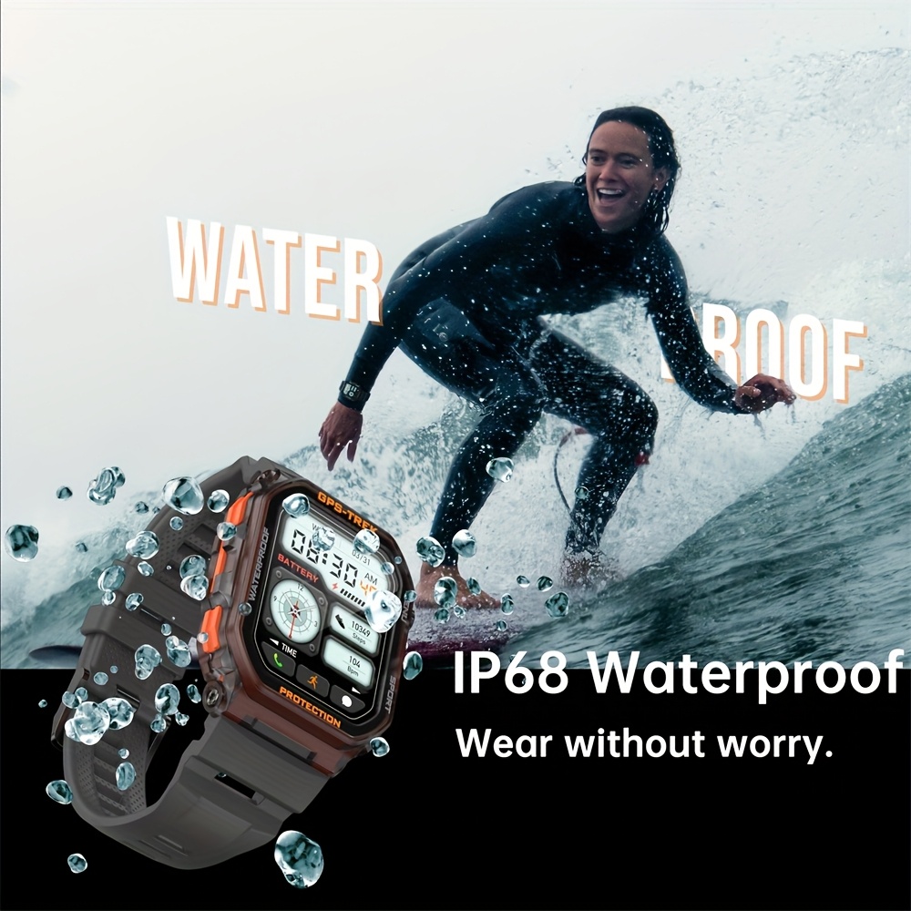 Military Design Sport Wristband - Full Feature SmartWatch With Health Monitor,GPS Health Monitoring