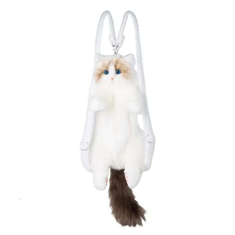Plush Kitten Backpack For Boys Girls Kids Children Schoolbag Cute Cartoon School Bags Kindergarten Preschool Birthday Gifts