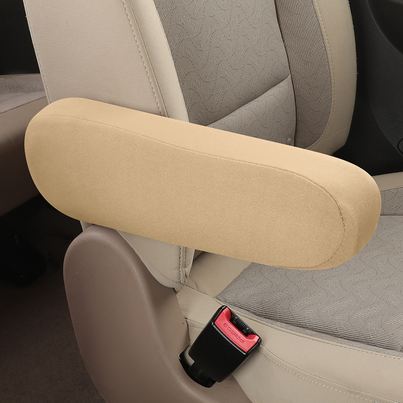 2 Pcs Universal Car Armrest Covers, Breathable Cloth Fabric Front Seat Protector, Direct Replacement Center Console Lid Skin for SUV/Truck/Van Accesso