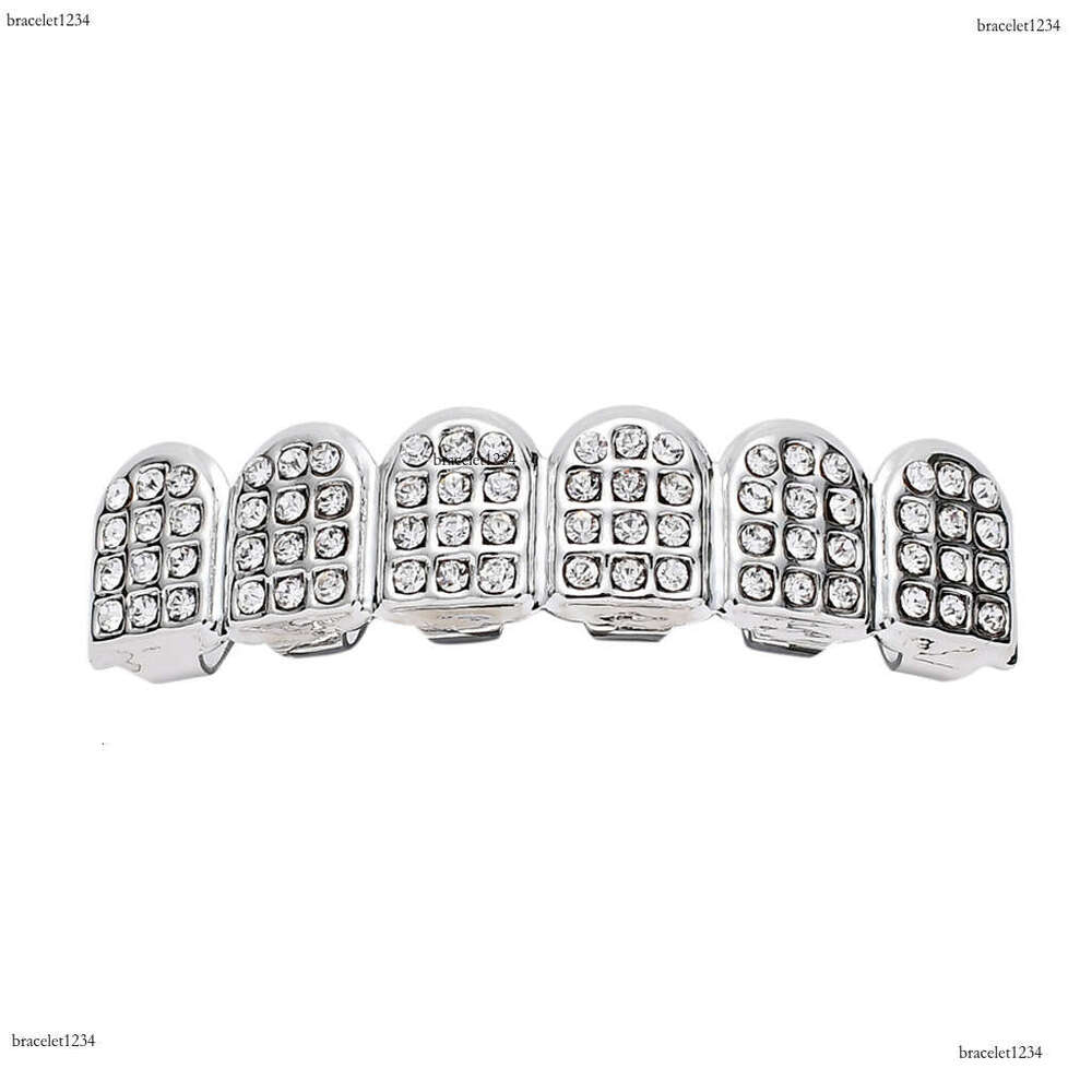 Luxury Hip hop Halloween sparkles sterling silver ice out VVS Moissanite gold-plated braces for men and women Free delivery