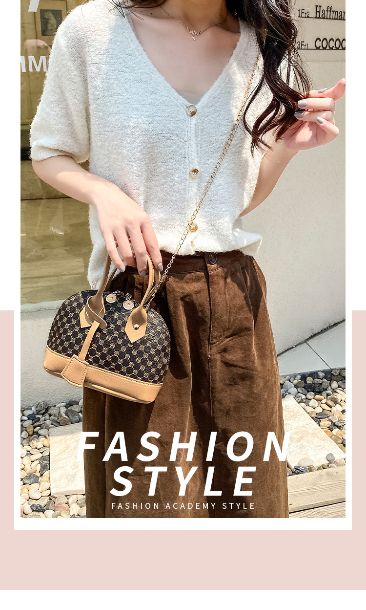 Chic Ladies' Shoulder Satchel: Elegant Asian Aesthetic Flower Patterned Handbag Shell bag designer bag