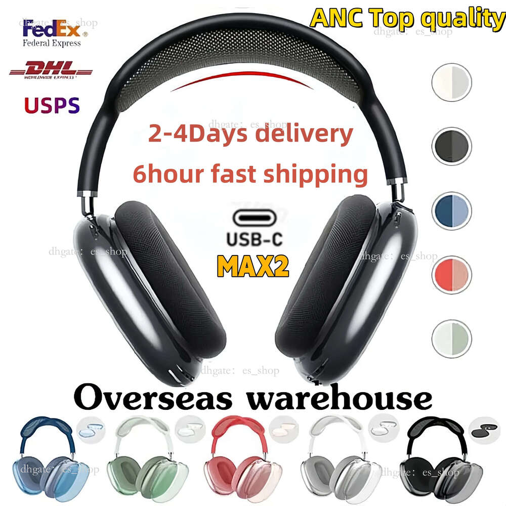 For Top quality Airpod 2 3 4 ANC Wireless Headphone Bluetooth Earphones Accessories Max Headset TPU Case Silicone shell airpod Pro max Headphones
