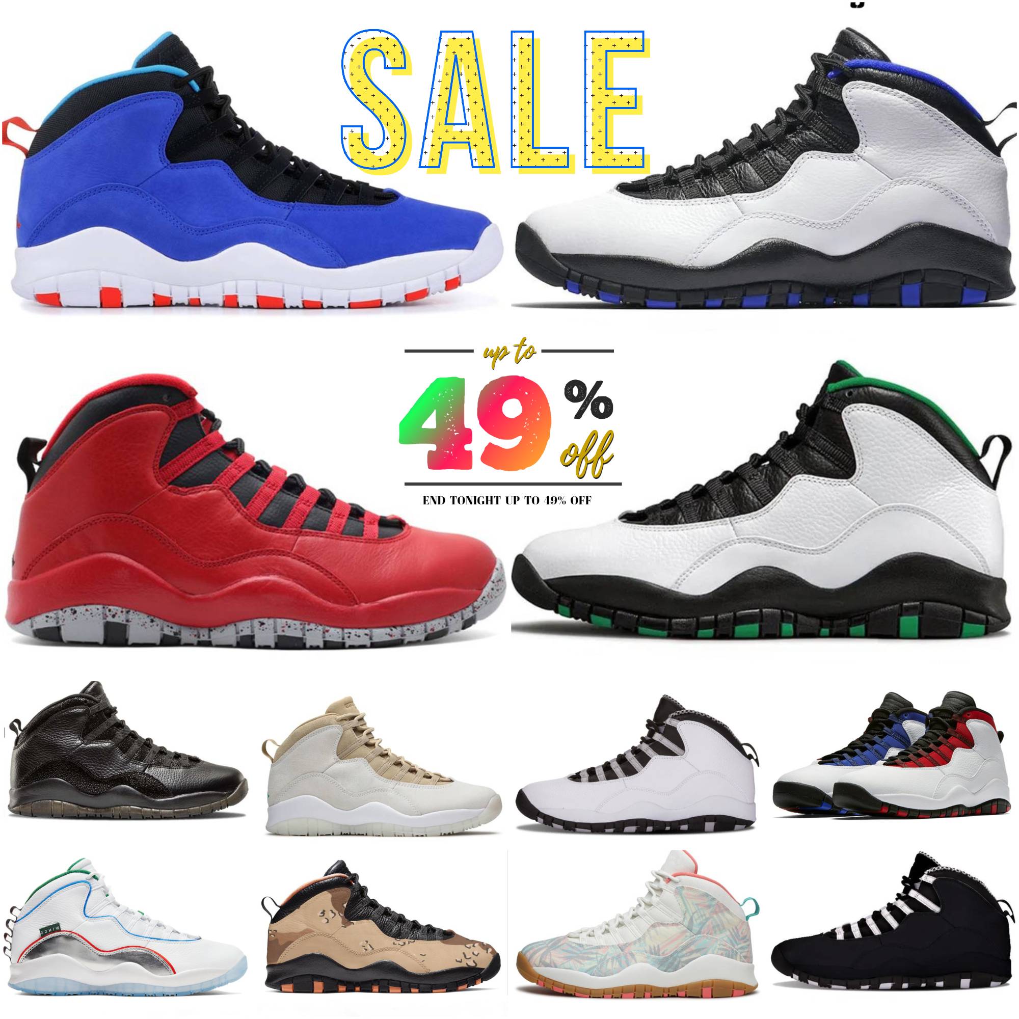 2026 Jump 10 basketball shoes Mans 10s Shadow Steel Black White Bulls Over Broadway Cement Chicago Double Nickel Drake linen men women outdoor sports sneakers shoes