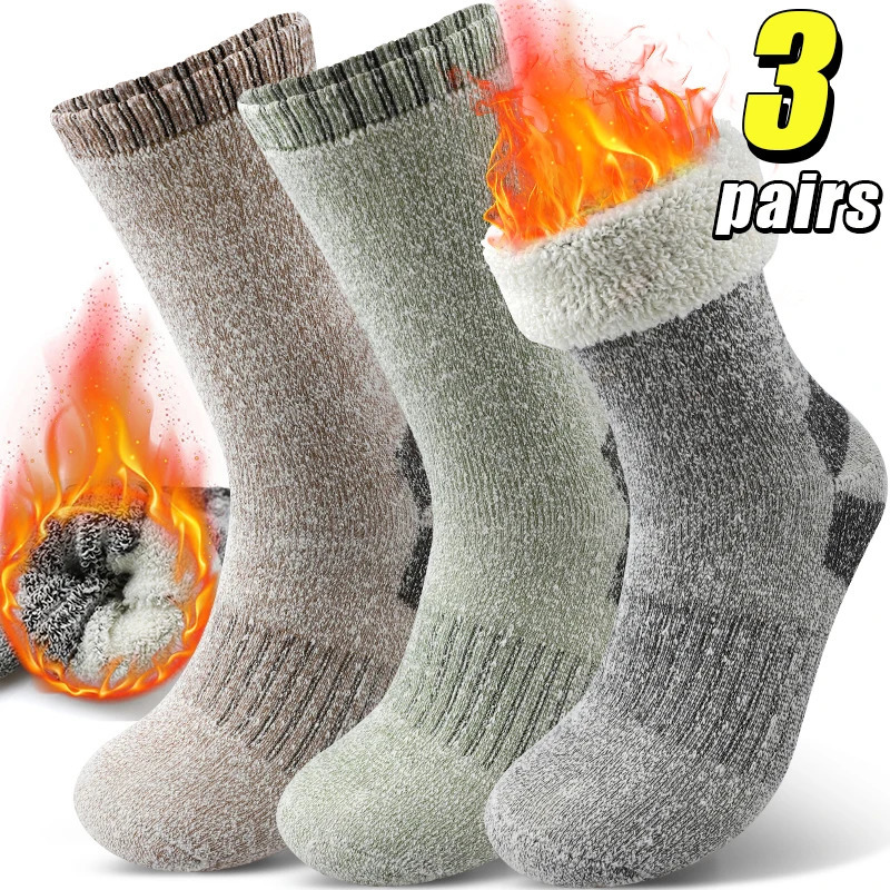 3Pairs Mens Warm Te… - image